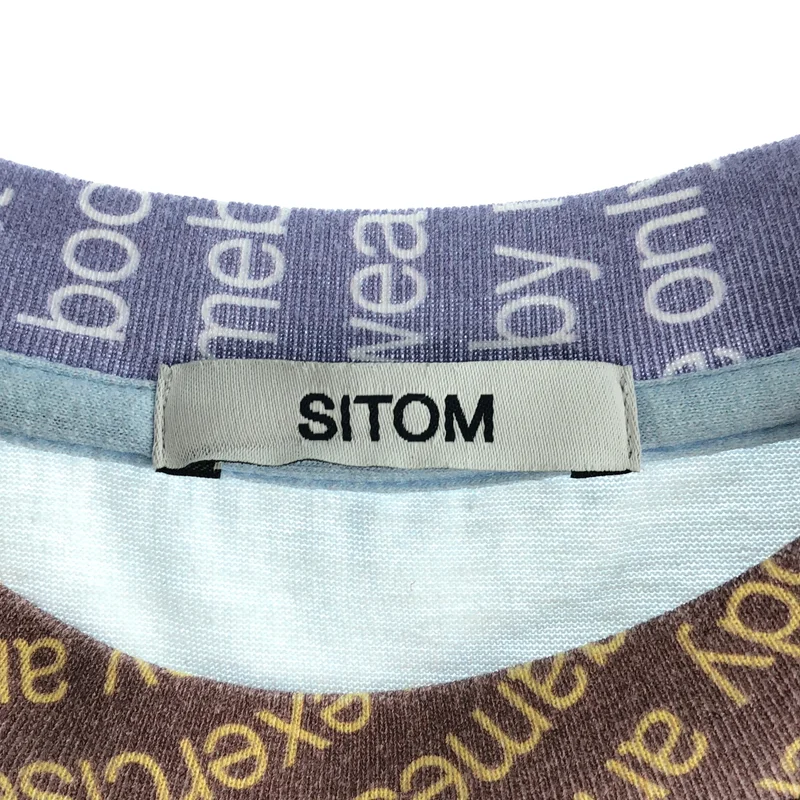 SITOM / シトム | コットン プリント クルーネックカットソー | F | レディース