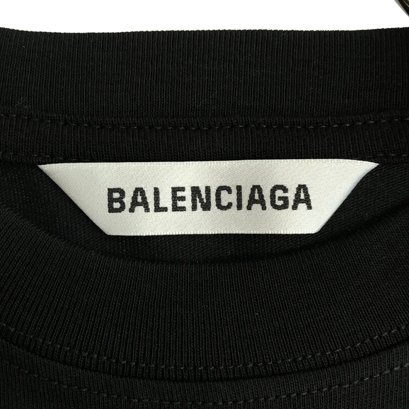 BALENCIAGA / バレンシアガ | コットン フロントロゴ クルーネック カットソー / 613969 | M | メンズ