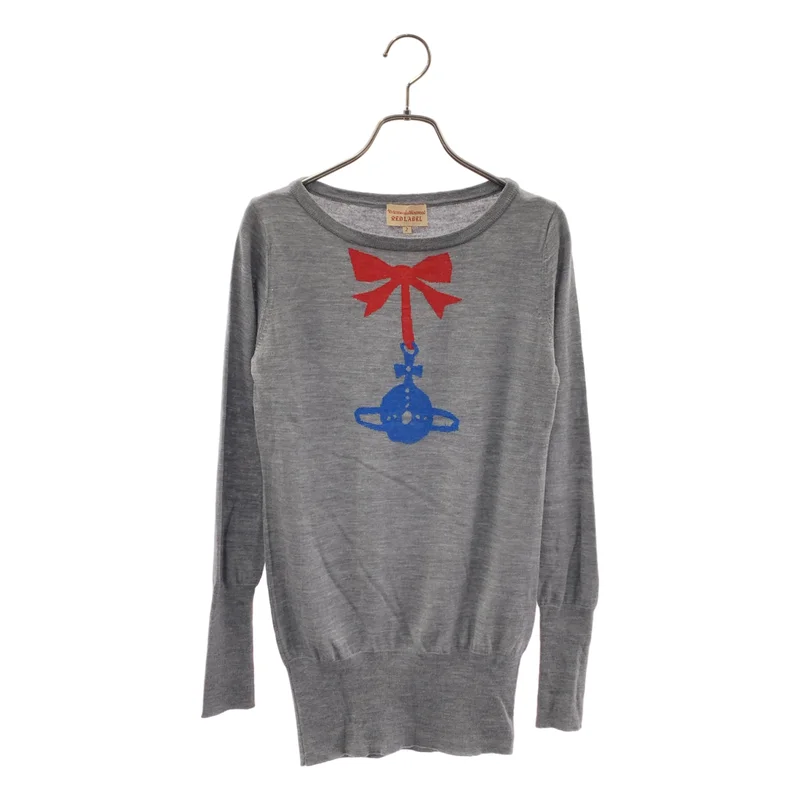 VIVIENNE WESTWOOD RED LABEL / ヴィヴィアンウエストウッドレッドレーベル | ウール混 オーブ クルーネック ニット | 2 | レディース