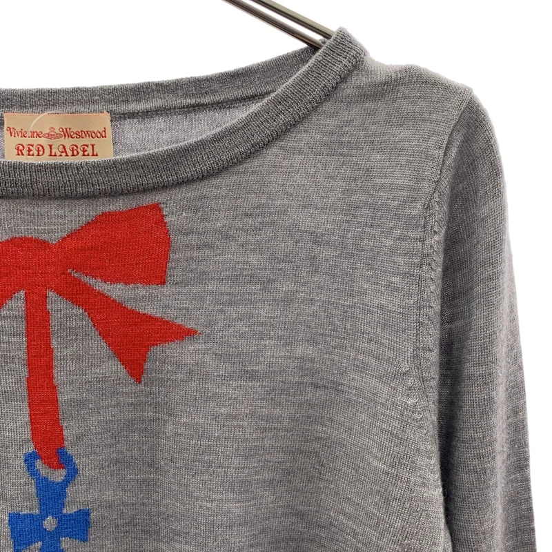 VIVIENNE WESTWOOD RED LABEL / ヴィヴィアンウエストウッドレッドレーベル | ウール混 オーブ クルーネック ニット | 2 | レディース