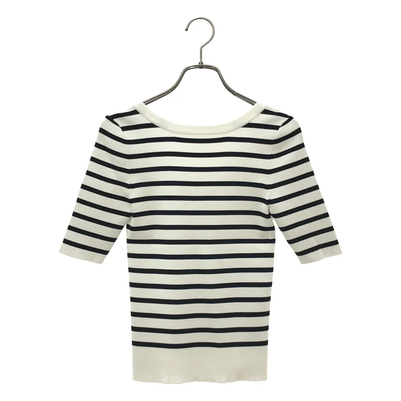BORDERS at BALCONY / ボーダーズアットバルコニー | 2025SS | RIB KNIT HALF TOP / リブニット ハーフトップ | 38 | レディース