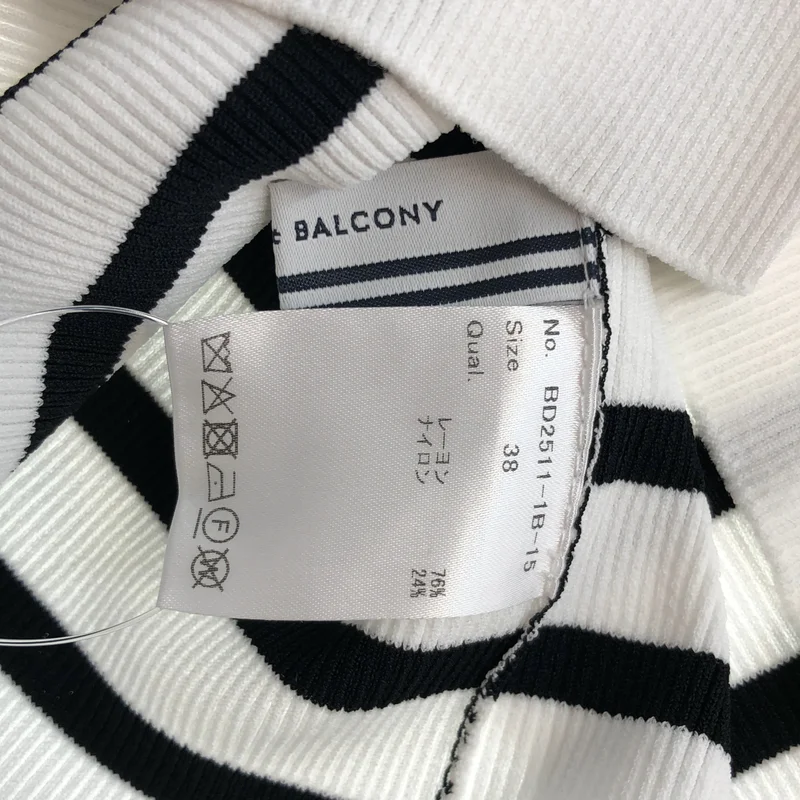 BORDERS at BALCONY / ボーダーズアットバルコニー | 2025SS | RIB KNIT HALF TOP / リブニット ハーフトップ | 38 | レディース