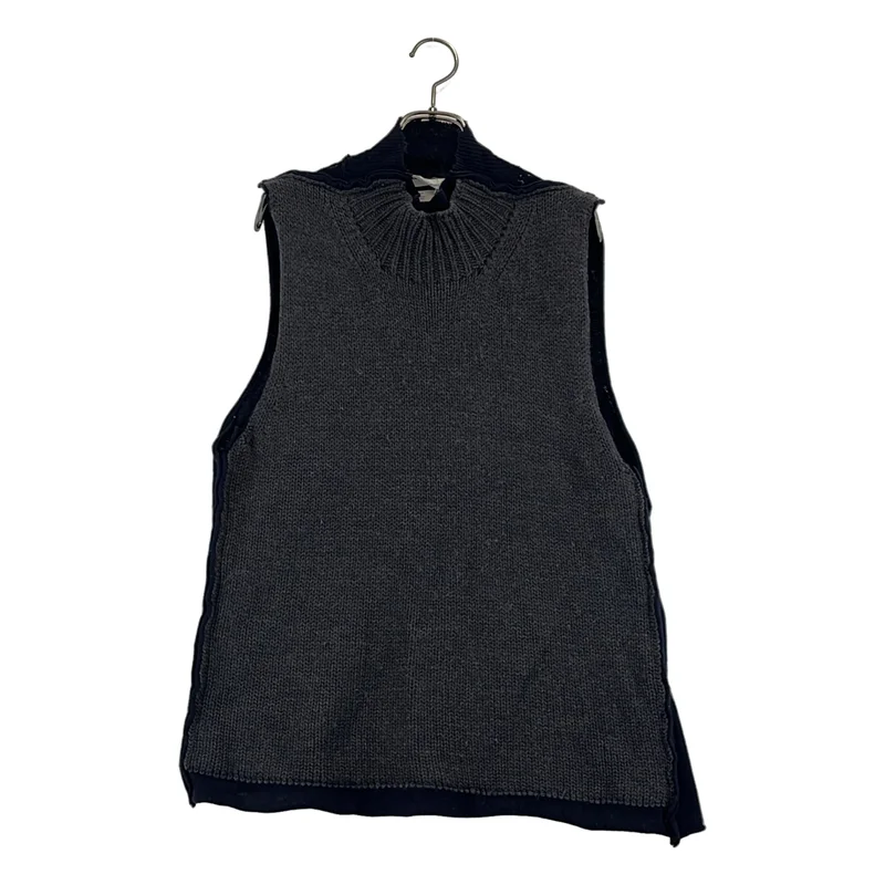 COMME des GARCONS SHIRT / コムデギャルソンシャツ | ウール カットオフ レイヤードデザイン ニットベスト | M | メンズ