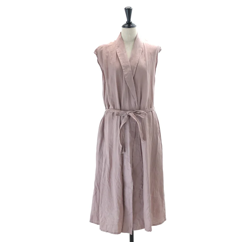 fog linen work / フォグリネンワーク | リネン ノースリーブ カシュクールワンピース |