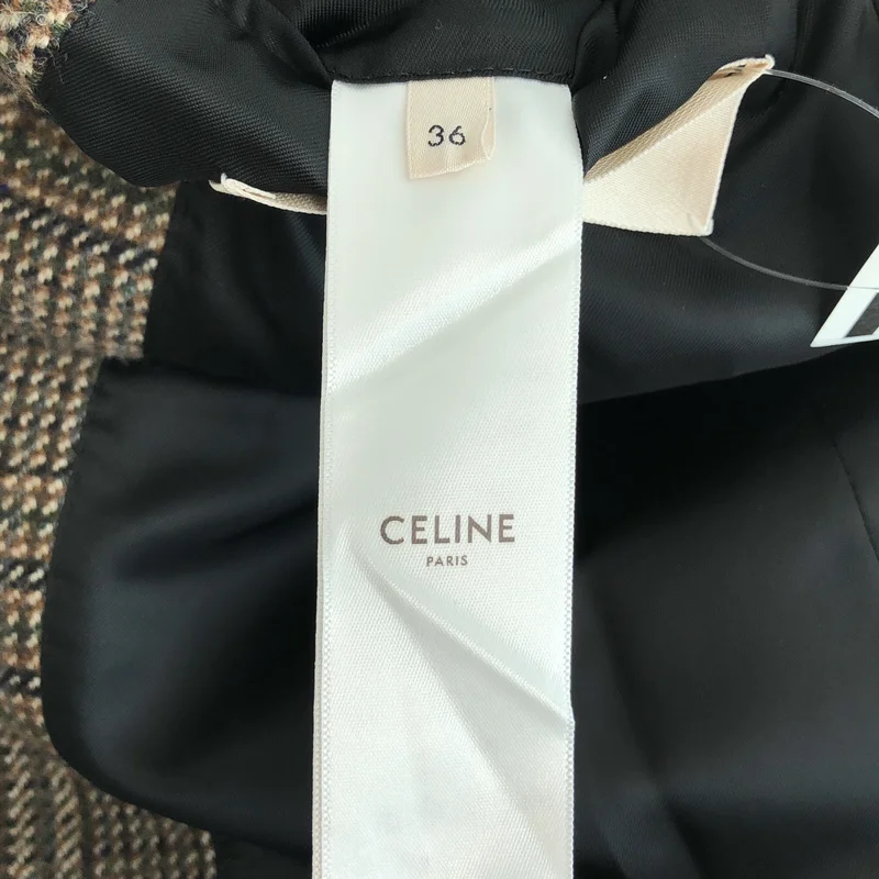CELINE / セリーヌ | プレッピー ウール ツイード ブレザー チェック ジャケット | 36 | レディース