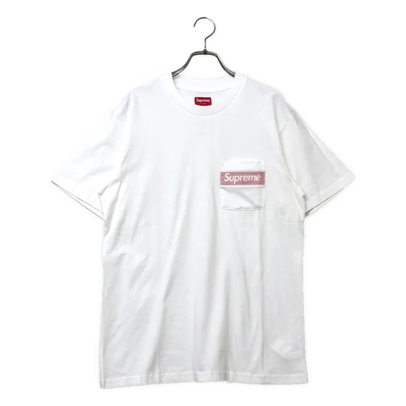 SUPREME / シュプリーム | Mesh Stripe Pocket Tee / メッシュ ロゴポケット Tシャツ カットソー | M | メンズ