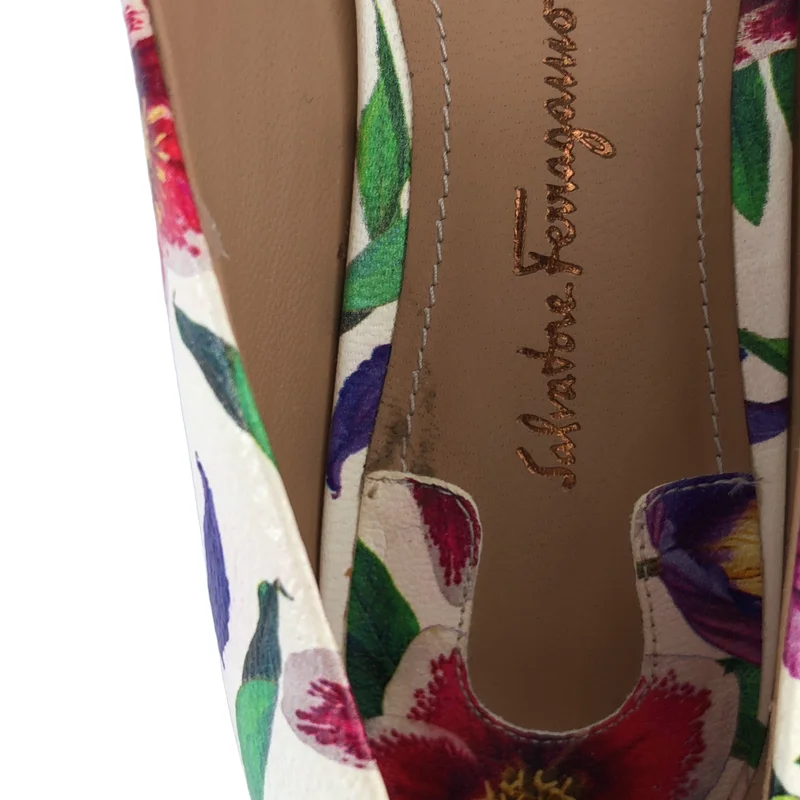 Salvatore Ferragamo / サルヴァトーレフェラガモ | フラワープリント バレエシューズ | 5D | レディース