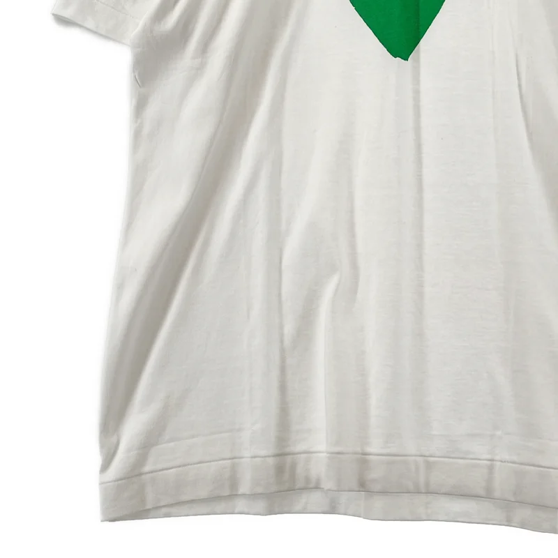 PLAY COMME des GARCONS / プレイコムデギャルソン | ダブルハート ロゴ刺しゅう プリントTシャツ | XL | メンズ
