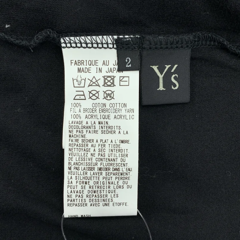 Y's / ワイズヨウジヤマモト | CORD EMBROIDERY / コットン バックプリント カットソー | 2 | レディース
