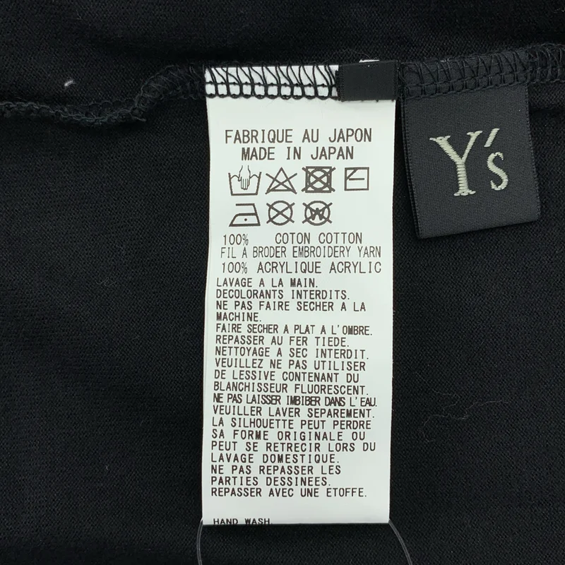 Y's / ワイズヨウジヤマモト | CORD EMBROIDERY / コットン バックプリント カットソー | 2 | レディース
