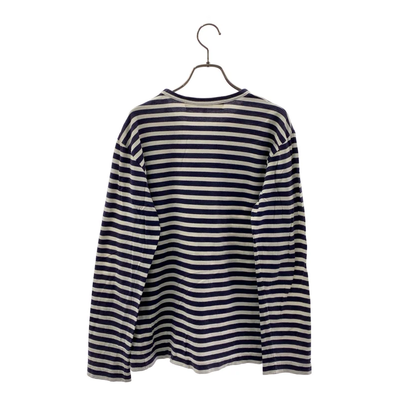 PLAY COMME des GARCONS / プレイコムデギャルソン | AD2005 | コットン ボーダー ロゴ刺しゅう ロングスリーブTシャツ | S | メンズ