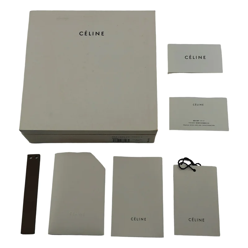 CELINE / セリーヌ | フィービー期 レザー スタッドバックル ナローベルト |