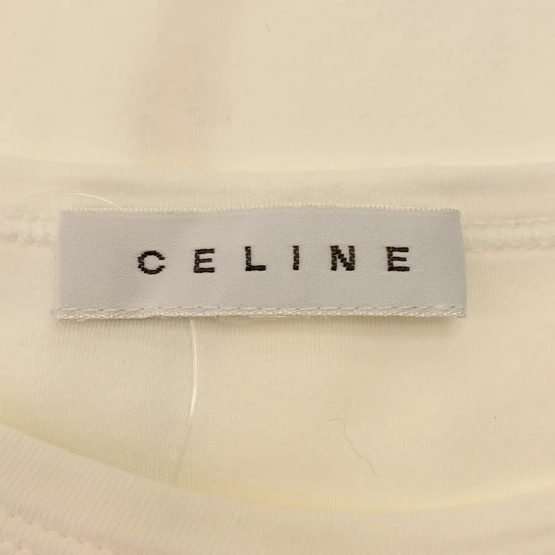 CELINE / セリーヌ | バックロゴプリント コットン タンクトップ |