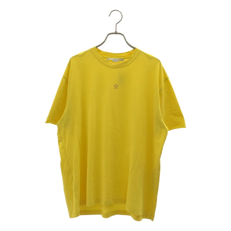 STELLA McCARTNEY / ステラマッカートニー | コットン スター刺しゅう カットオフスリーブTシャツ | 40 | レディース