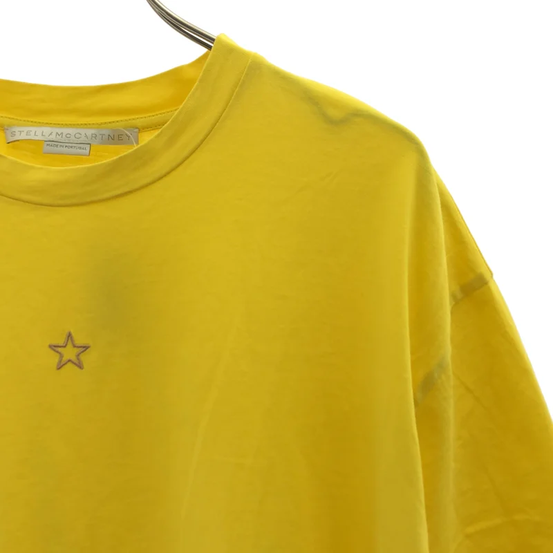 STELLA McCARTNEY / ステラマッカートニー | コットン スター刺しゅう カットオフスリーブTシャツ | 40 | レディース