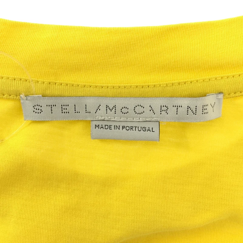 STELLA McCARTNEY / ステラマッカートニー | コットン スター刺しゅう カットオフスリーブTシャツ | 40 | レディース