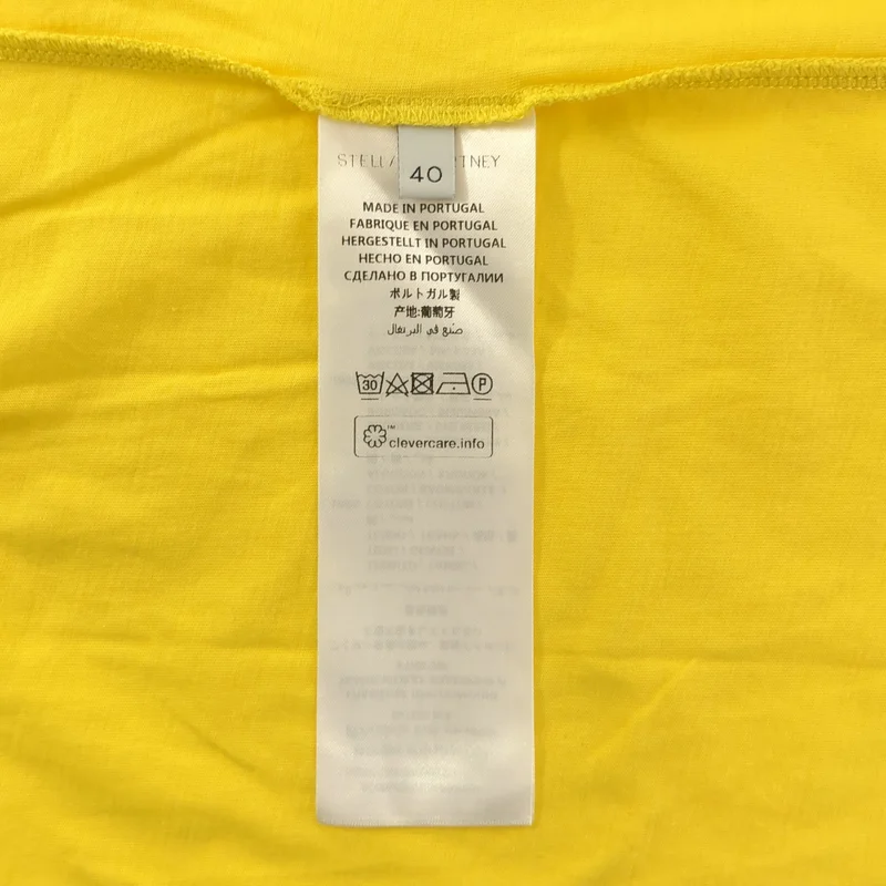 STELLA McCARTNEY / ステラマッカートニー | コットン スター刺しゅう カットオフスリーブTシャツ | 40 | レディース
