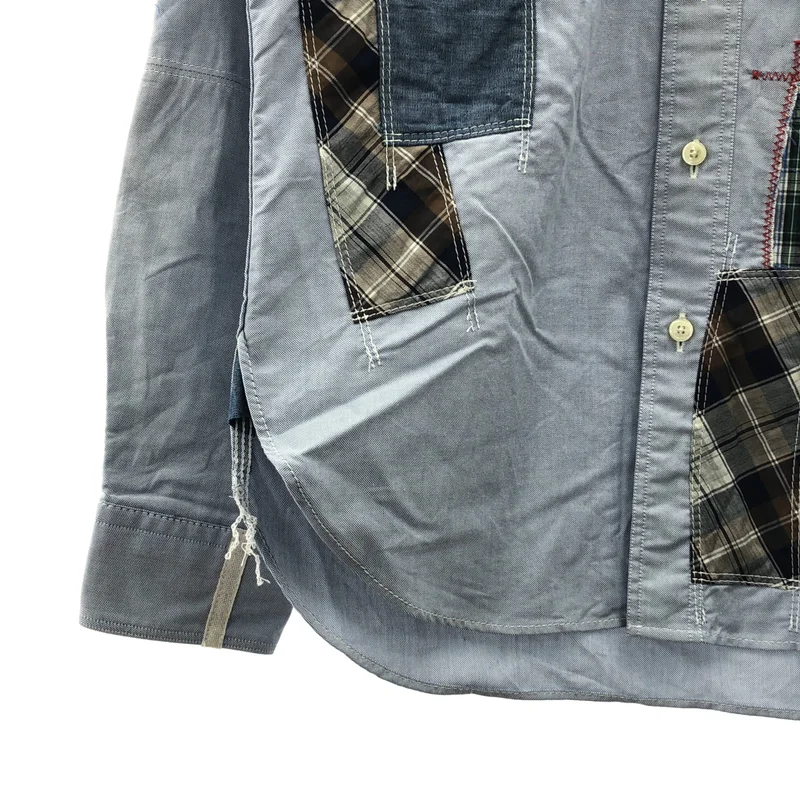 eye JUNYA WATANABE COMME des GARCONS MAN / アイジュンヤワタナベ マン | 2012SS | × Brooks Brothers / コットン パッチワーク オックスフォードシャツ | S | メンズ