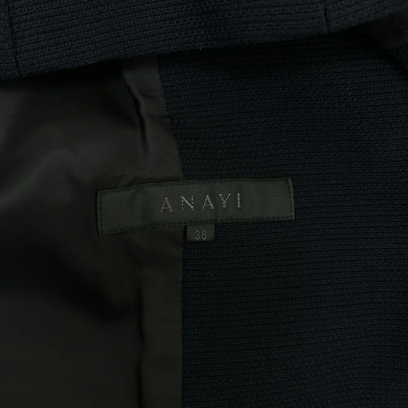 ANAYI / アナイ | セットアップ / ドライコットン ノーカラー ジャケット / アシンメトリースカート | 38 | レディース