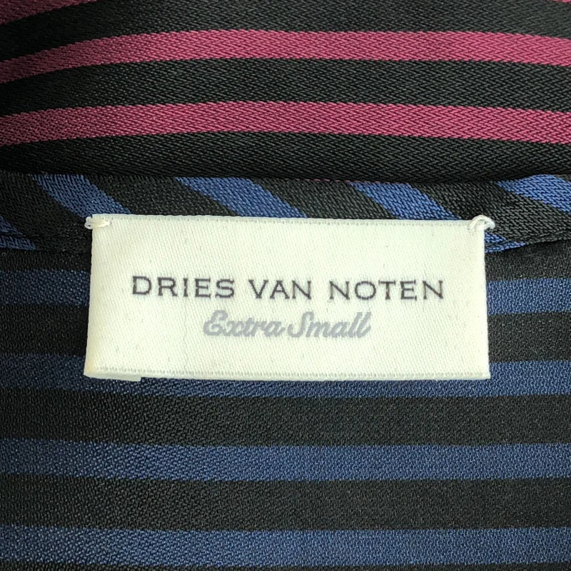 DRIES VAN NOTEN / ドリスヴァンノッテン | マルチボーダー ヘンリーネックブラウス | XS | レディース