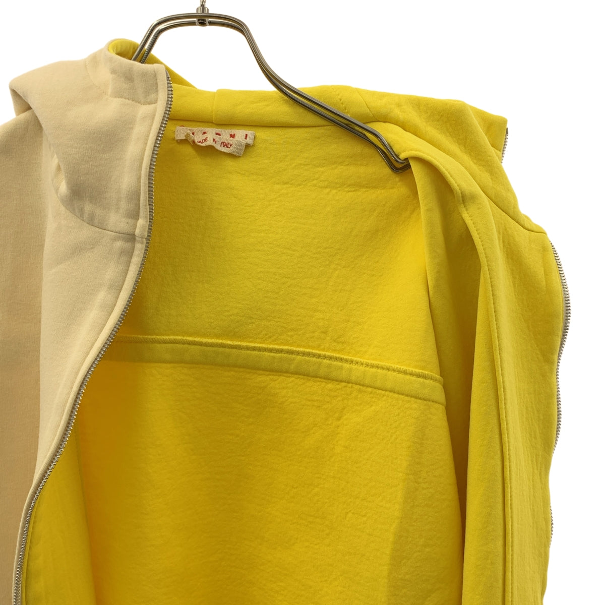 MARNI / マルニ | オーバーサイズ バイカラー フーデッド パーカ | 36 | イエロー/ベージュ | レディース MARNI / マルニ | オーバーサイズ バイカラー フーデッド パーカ | 36