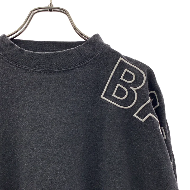 BALENCIAGA / バレンシアガ | 2023AW | Outline Long Sleeve T-Shirt ヴィンテージ加工 ロゴ 刺しゅう Tシャツ | 2 | メンズ