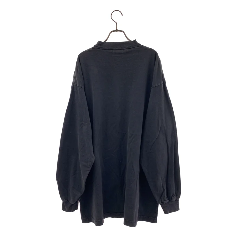 BALENCIAGA / バレンシアガ | 2023AW | Outline Long Sleeve T-Shirt ヴィンテージ加工 ロゴ 刺しゅう Tシャツ | 2 | メンズ