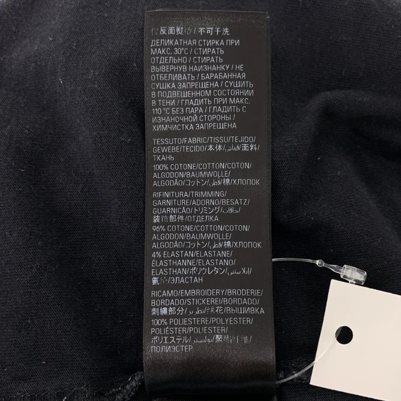 BALENCIAGA / バレンシアガ | 2023AW | Outline Long Sleeve T-Shirt ヴィンテージ加工 ロゴ 刺しゅう Tシャツ | 2 | メンズ