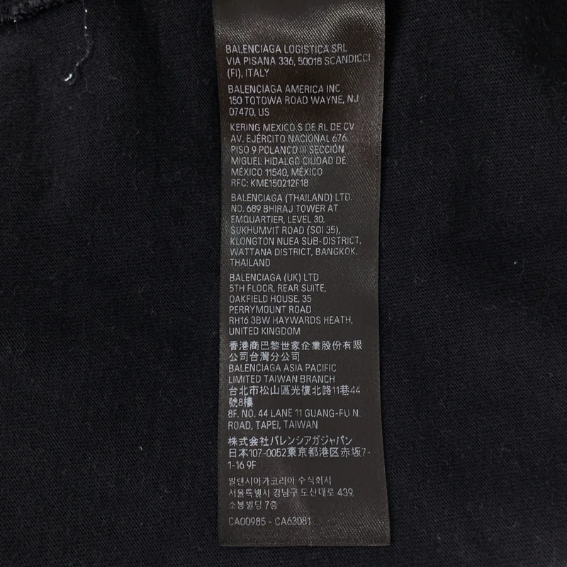 BALENCIAGA / バレンシアガ | 2023AW | Outline Long Sleeve T-Shirt ヴィンテージ加工 ロゴ 刺しゅう Tシャツ | 2 | メンズ