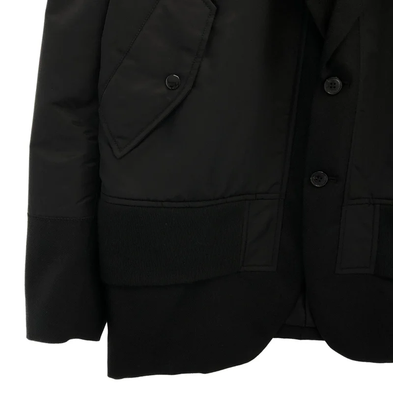 eye JUNYA WATANABE COMME des GARCONS MAN / アイジュンヤワタナベ マン | 2023AW | × ALPHA INDUSTRIES / ウール ナイロン MA-1カスタマイズ Wネーム テーラードジャケット | L | メンズ