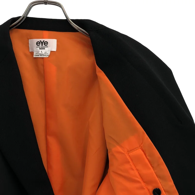 eye JUNYA WATANABE COMME des GARCONS MAN / アイジュンヤワタナベ マン | 2023AW | × ALPHA INDUSTRIES / ウール ナイロン MA-1カスタマイズ Wネーム テーラードジャケット | L | メンズ