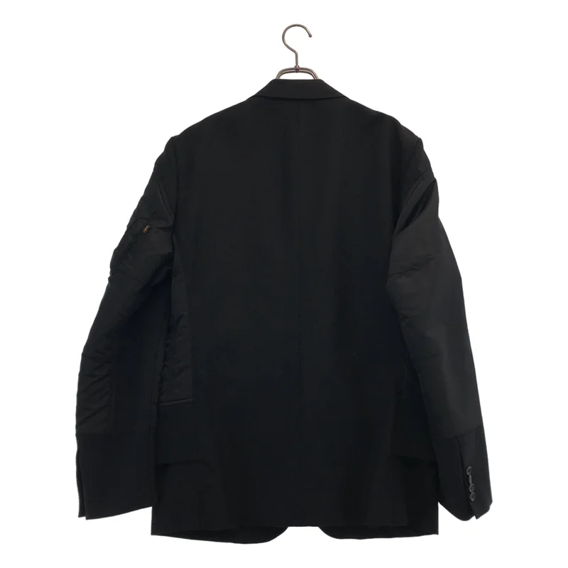 eye JUNYA WATANABE COMME des GARCONS MAN / アイジュンヤワタナベ マン | 2023AW | × ALPHA INDUSTRIES / ウール ナイロン MA-1カスタマイズ Wネーム テーラードジャケット | L | メンズ
