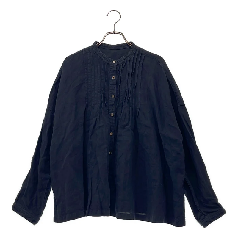 nest robe / ネストローブ | リネン バンドカラー プリーツシャツ |