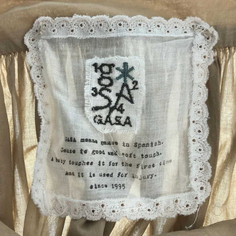 GASA / ガサ | コットン ヘンリーネック ギャザーワンピース |