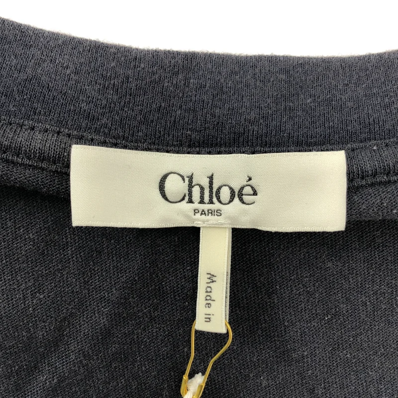 Chloe / クロエ | 2025SS | ヴィンテージ加工 バナナ ロゴプリント Tシャツ カットソー | S | レディース