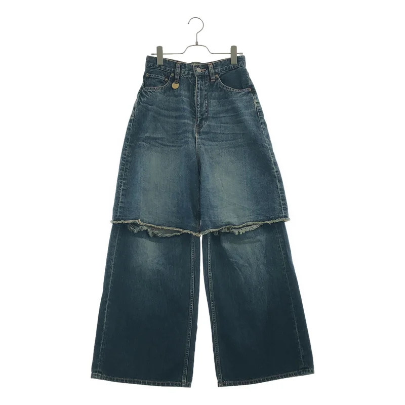 PHOTOCOPIEU / フォトコピュー | WIDE-LEG SLIT JEANS (DEVON ) /  ワイドレッグ スリットデニムパンツ | 36 | レディース