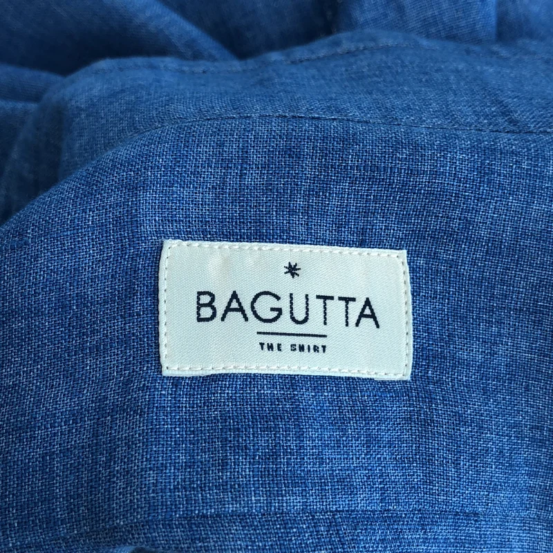 Bagutta / バグッタ | ホリゾンタルカラー リネンシャツ | L | メンズ