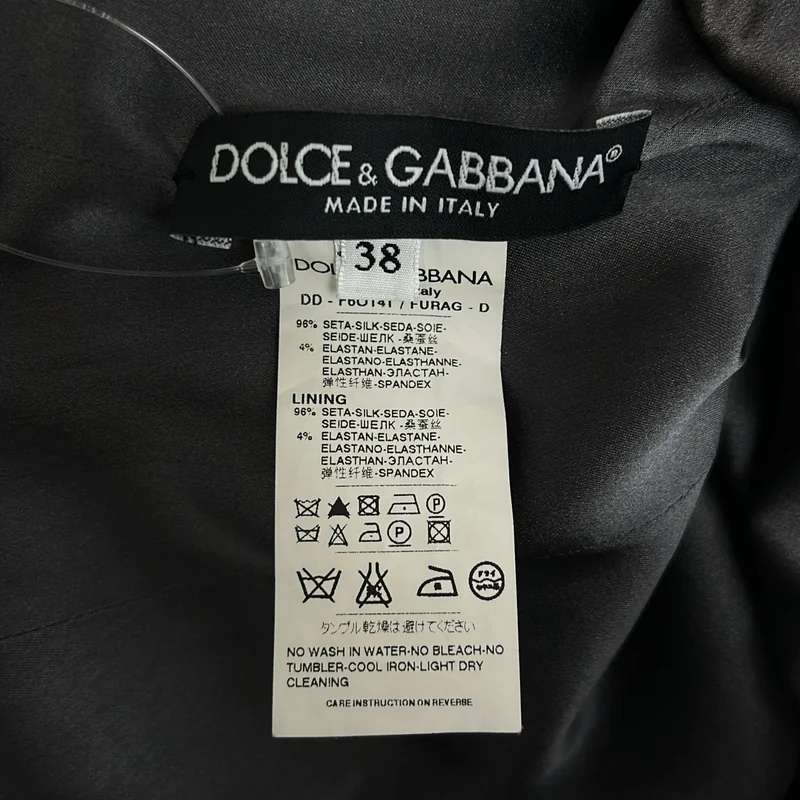 DOLCE＆GABBANA / ドルチェ＆ガッバーナドルガバ | シルク ドレープ ギャザー ノースリーブ ドレス ワンピース | 38 | レディース