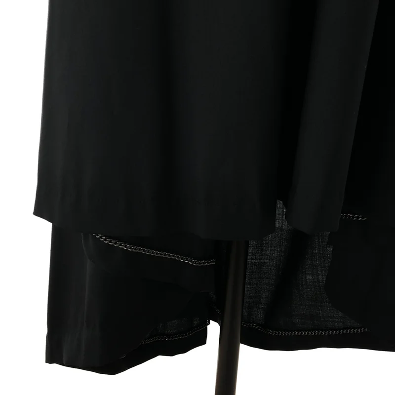 JUNYA WATANABE / ジュンヤワタナベ | 2022SS | ウール 裾チェーン レイヤードワンピース | S | レディース