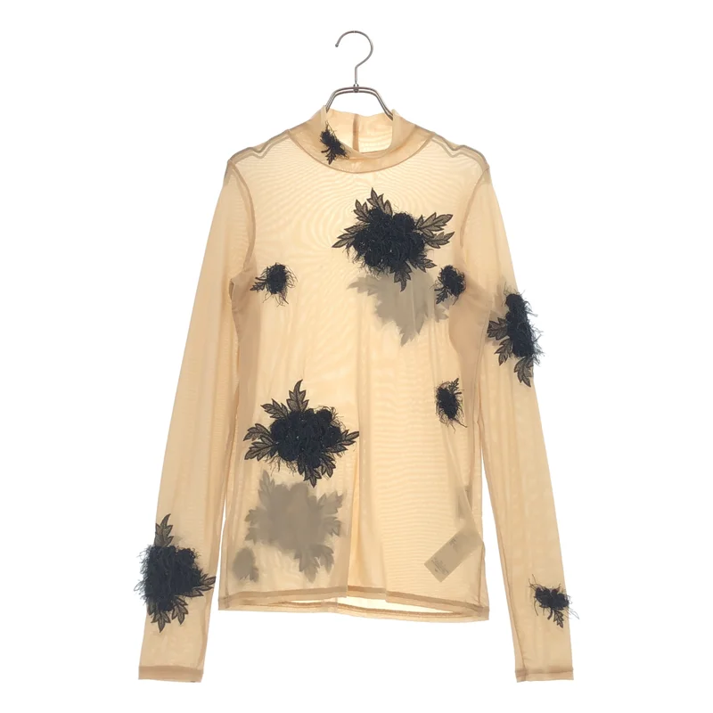 AMERI / アメリ | UND 3D FLOWER SKIN TOP シアーカットソー | F | レディース