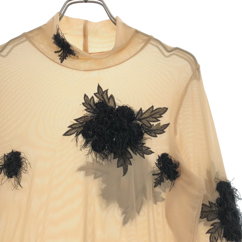 AMERI / アメリ | UND 3D FLOWER SKIN TOP シアーカットソー | F | レディース