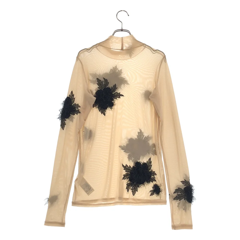AMERI / アメリ | UND 3D FLOWER SKIN TOP シアーカットソー | F | レディース
