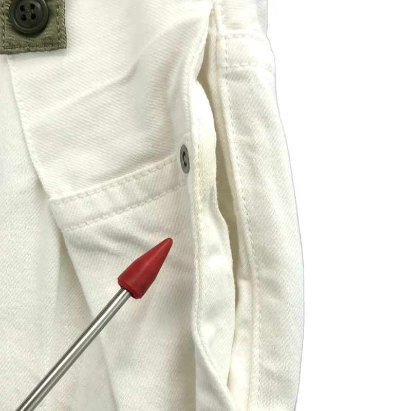 sacai / サカイ | 2020AW | 異素材 切り替え サイドアジャスター ワイドデニムパンツ | 2 | レディース