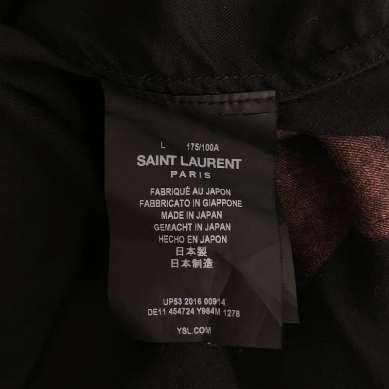 SAINT LAURENT / サンローラン | 2016SS | スター ブリーチ ミリタリーシャツ_長袖 | L | メンズ