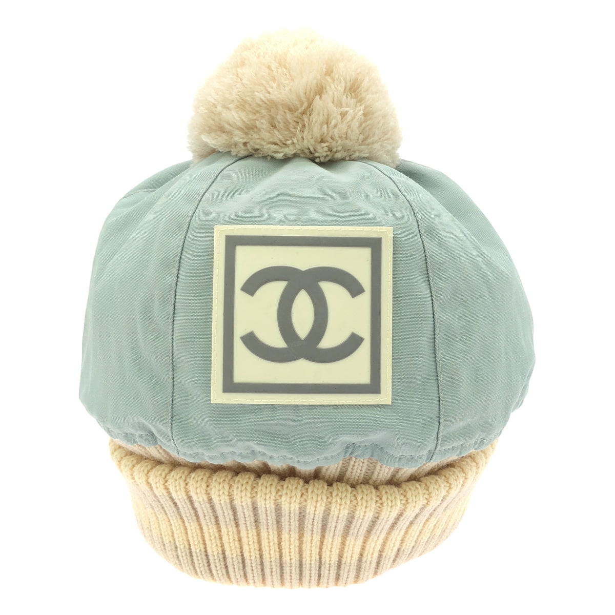 CHANEL シャネル ニットキャップ 帽子 スポーツライン ココマーク 美品】 CHANEL / シャネル | スポーツライン ココマーク ニット