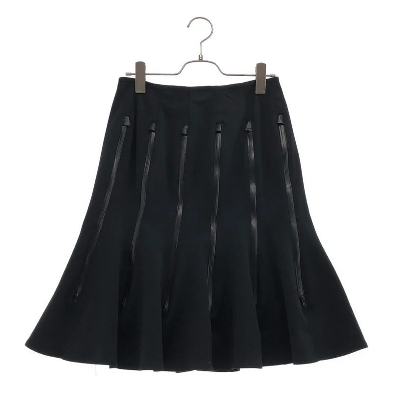 JUNYA WATANABE COMME des GARCONS / ジュンヤワタナベ | 2013SS | メッシュ切り替え マルチジップ プリーツスカート | S | レディース