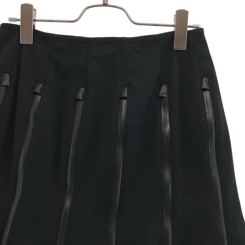 JUNYA WATANABE COMME des GARCONS / ジュンヤワタナベ | 2013SS | メッシュ切り替え マルチジップ プリーツスカート | S | レディース