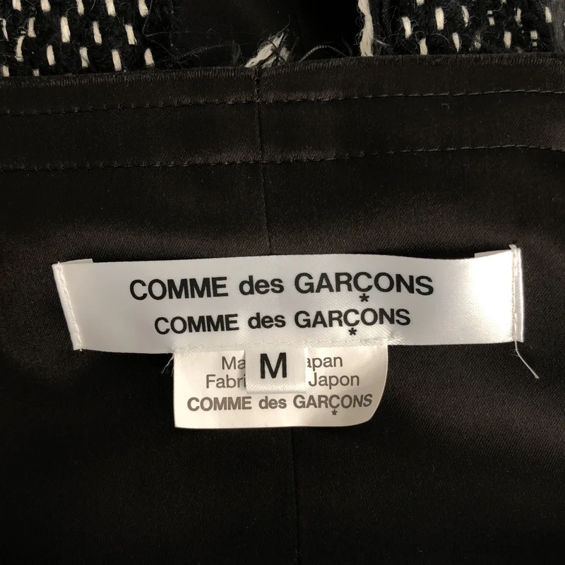 COMME des GARCONS COMME des GARCONS / コムコム | 2019AW | ウール ツイード 縮絨 カットオフ ジャンパースカート | M | レディース