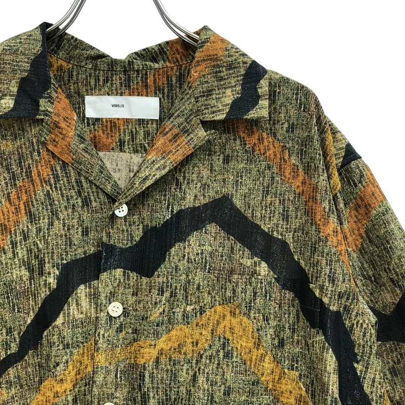 TOGA VIRILIS  / トーガビリリース | Lame print shirt /ラメプリント オープンカラーシャツ | 44 | メンズ