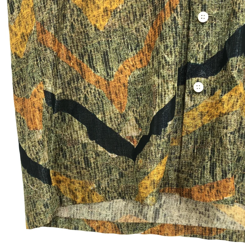 TOGA VIRILIS  / トーガビリリース | Lame print shirt /ラメプリント オープンカラーシャツ | 44 | メンズ